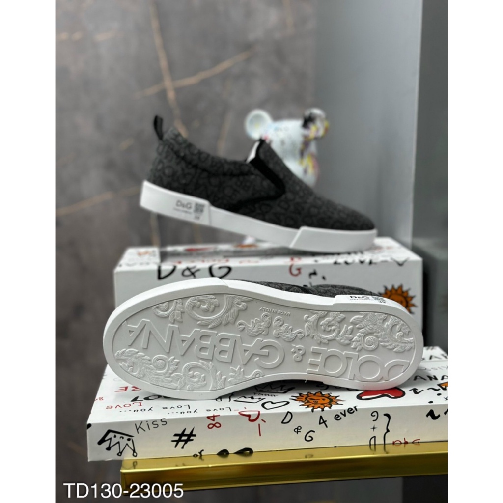 Giày Lười Tây DG Nam Dệt Monogram Siêu Đẹp - Giày DG Nam Logo Chữ predimium