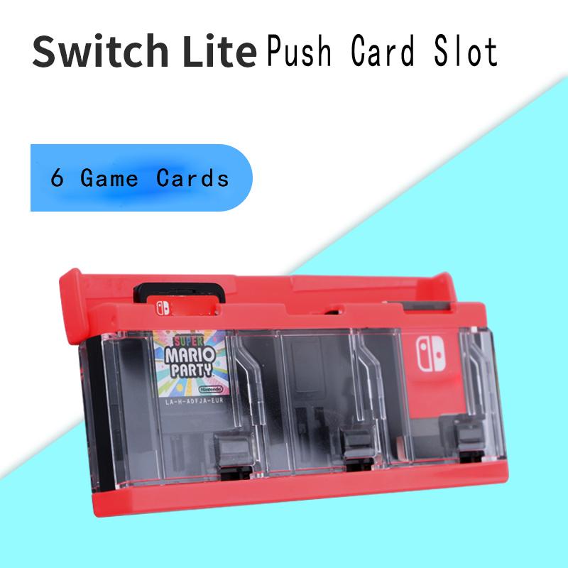 Hộp đựng thẻ trò chơi đẩy cho thẻ trò chơi nintendo switch & switch oled / lite, với 6 khe cắm thẻ trò chơi ns cartridge