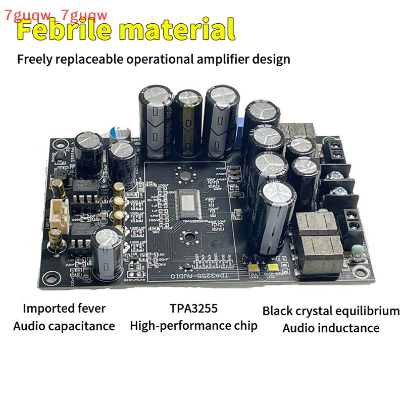 7guqw _ 7guqw tpa3255 kỹ thuật số 2.0 kênh 600W khuếch đại công suất âm thanh bo mạch Hifi Stereo 300W * 2 mới