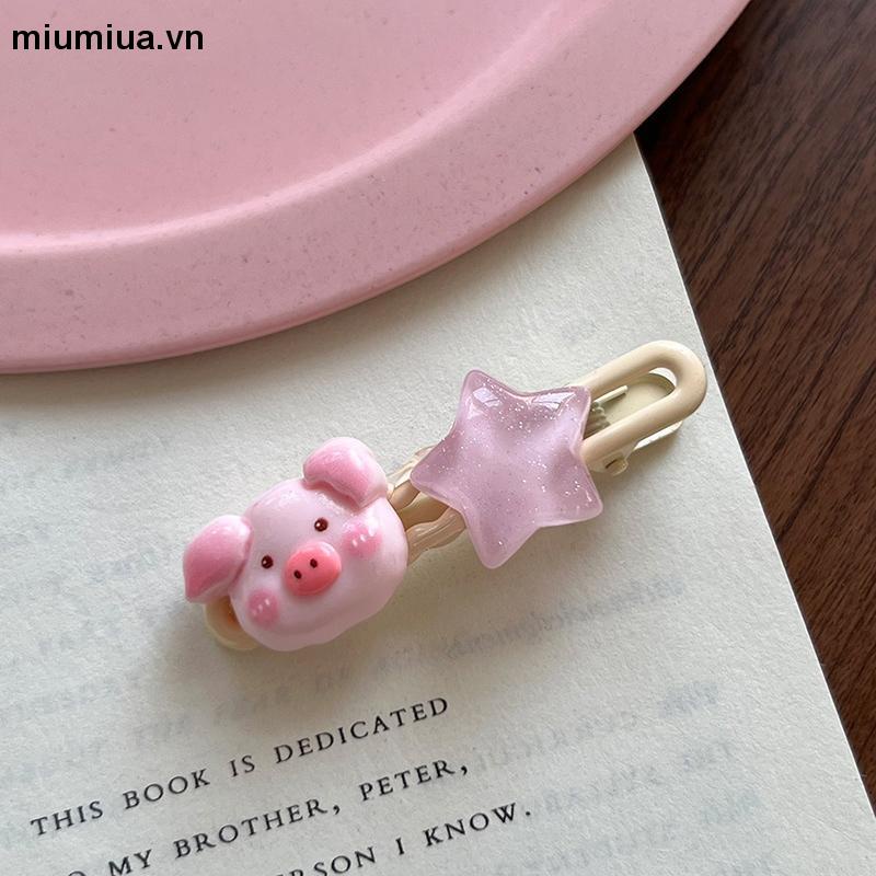 Miua🔮Kẹp Tóc Hình Ngôi Sao / Chú Heo Hồng Dễ Thương Xinh Xắn