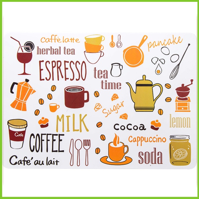 Tấm Lót Bàn Ăn Họa Tiết Hoạt Hình Đơn Giản