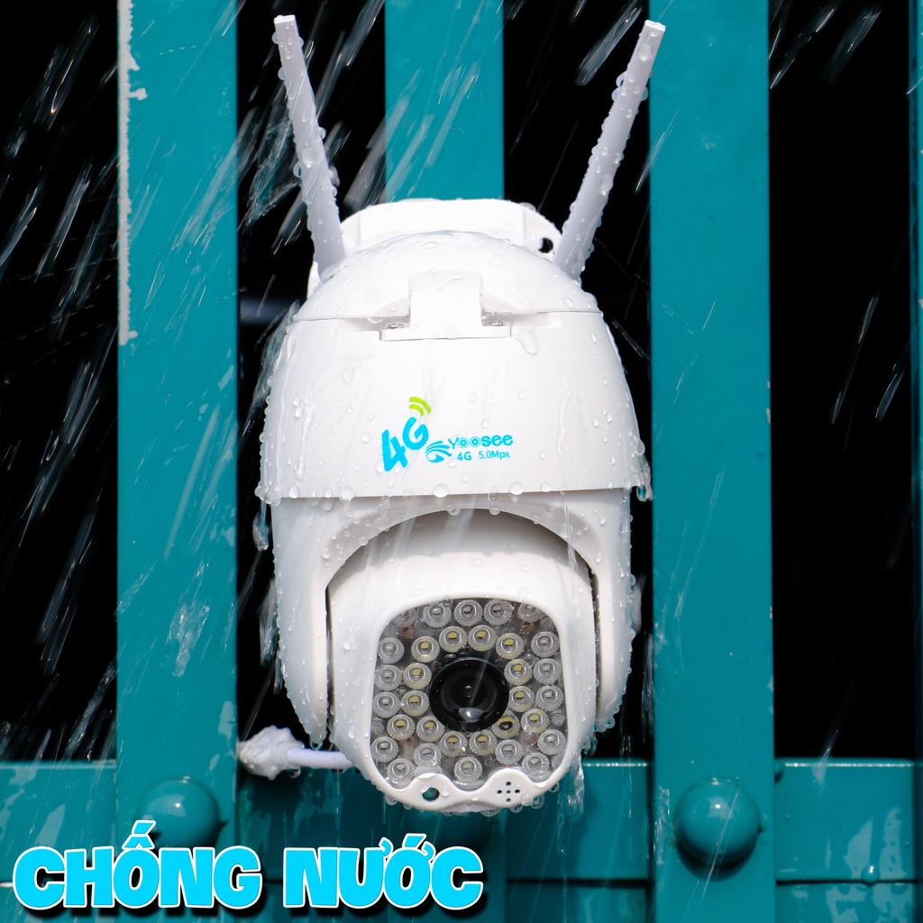 Camera Yoosee Dùng Sim 4G, 32 led siêu chống nước, 5.0MP, quay đêm có màu - Chính hãng, bảo hành 12 tháng ,1 đổi 1