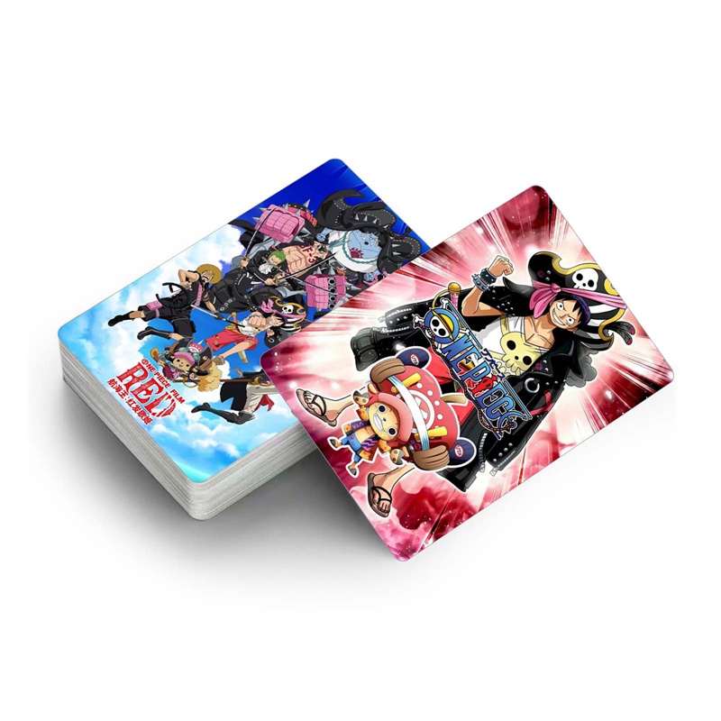 Set 60 Tấm Thẻ Ảnh LOMO Hai Mặt In Hình Anime One Piece