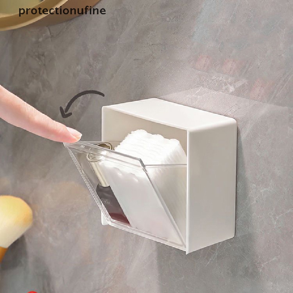 Hộp Đựng Tăm Bông / Bông Ngoáy Tai Bằng Nhựa Gắn Tường PR3VN