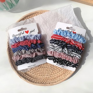 Set 6 Dây Cột Tóc Co Giãn Đơn Giản Cho Nữ