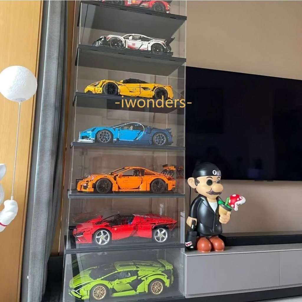 Hộp Trưng Bày Mô Hình Xe Hơi Thể Thao Bằng Acrylic Chống Bụi 42143 42115 42096 42096 911 Ốp