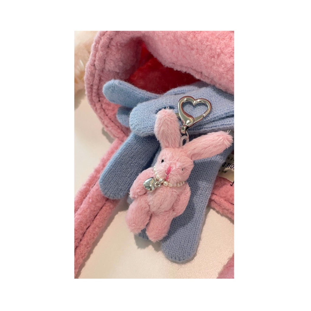 Móc Khóa Hình Thỏ Hồng Dễ Thương Xinh Xắn