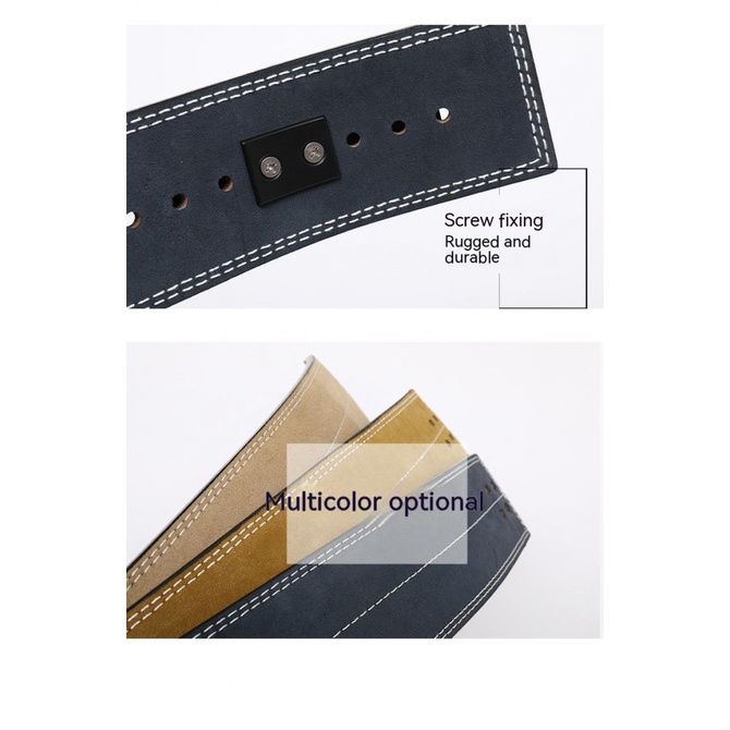 Dây Đai Bằng Da Bò Hỗ Trợ Nâng Tạ Thể Thao Thắt lưng tập thể dục Deep Squat Hard Pull Strength Weightlifting Equipment Kraft bảo vệ thắt lưng thể thao Bảo vệ thắt lưng da bò