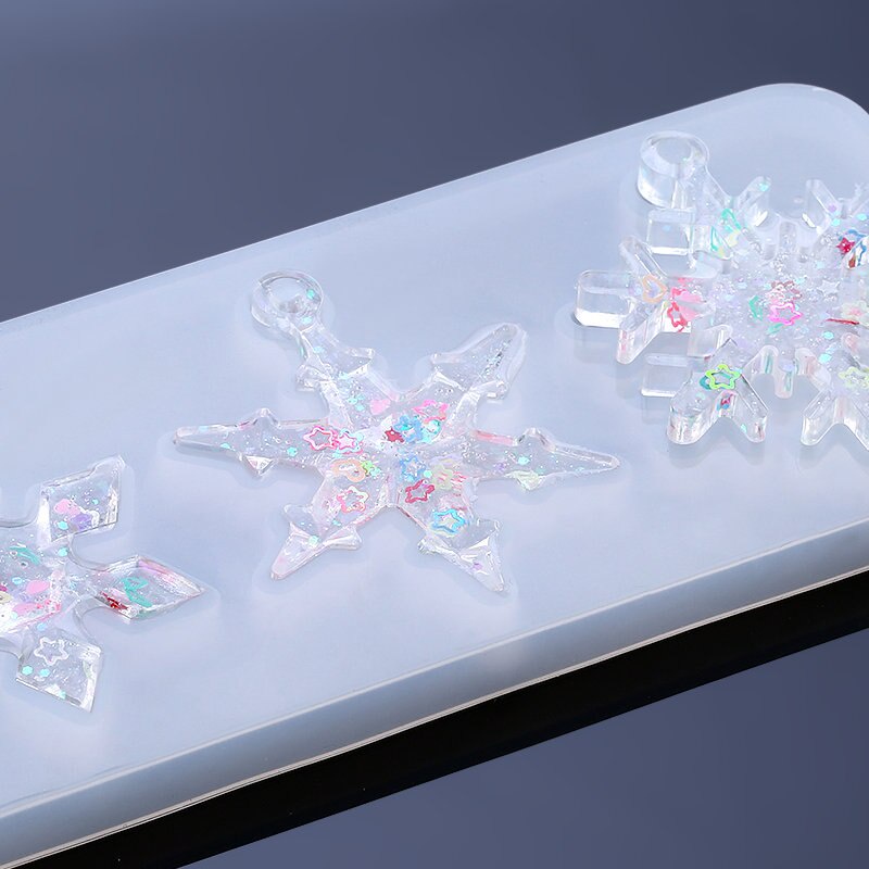 Khuôn Silicone Làm Trang Sức Hình Bông Tuyết
