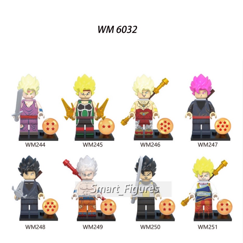 Đồ Chơi Lắp Ráp Hình Dragon Ball Monkey King Vegeta Broly Black Goku Beerus