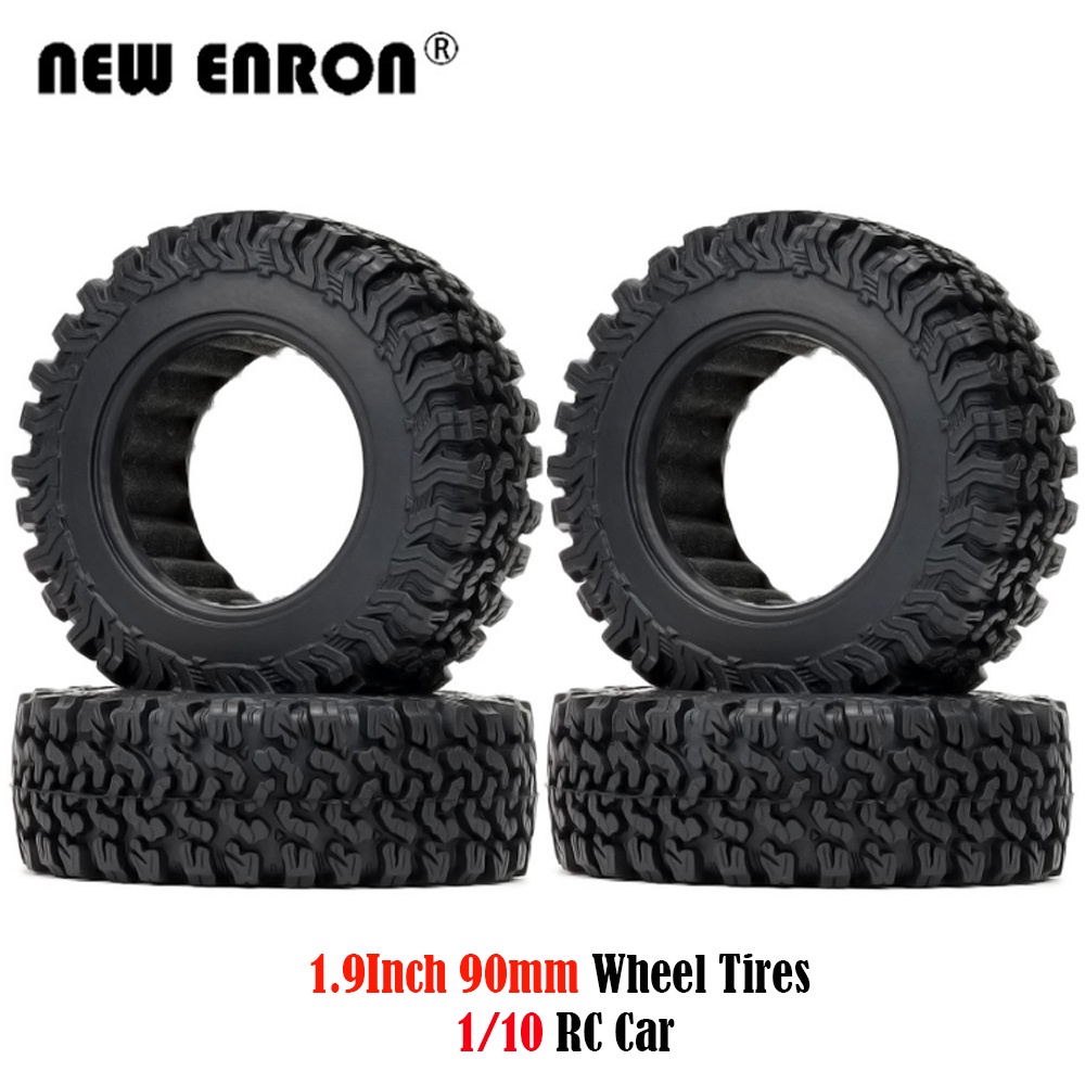 1,9 "Cao su mềm 90mm Lốp bánh xe RC cho RC Crawler 1/10 Mô hình Car Rock TRX4 Axial SCX10 90046 90047 MST jimny Tamiya D90 D110