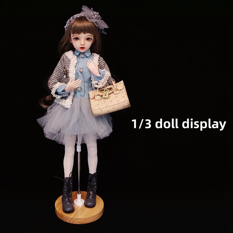 Giá Đỡ Trưng Bày Búp Bê BJD 1 / 8 1 / 6 1 / 4 1 / 3 Bằng Gỗ Và Kim Loại