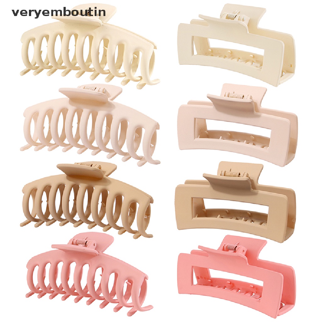 1 Kẹp Tóc Càng Cua 11cm Màu Sắc Trơn Đơn Giản Dành Cho Nữ