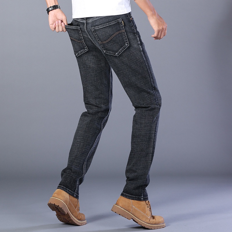 DICHUANGZHE Quần Jean Dài Dáng Suông Co Giãn Tốt Thời Trang Xuân Thu Cho Nam