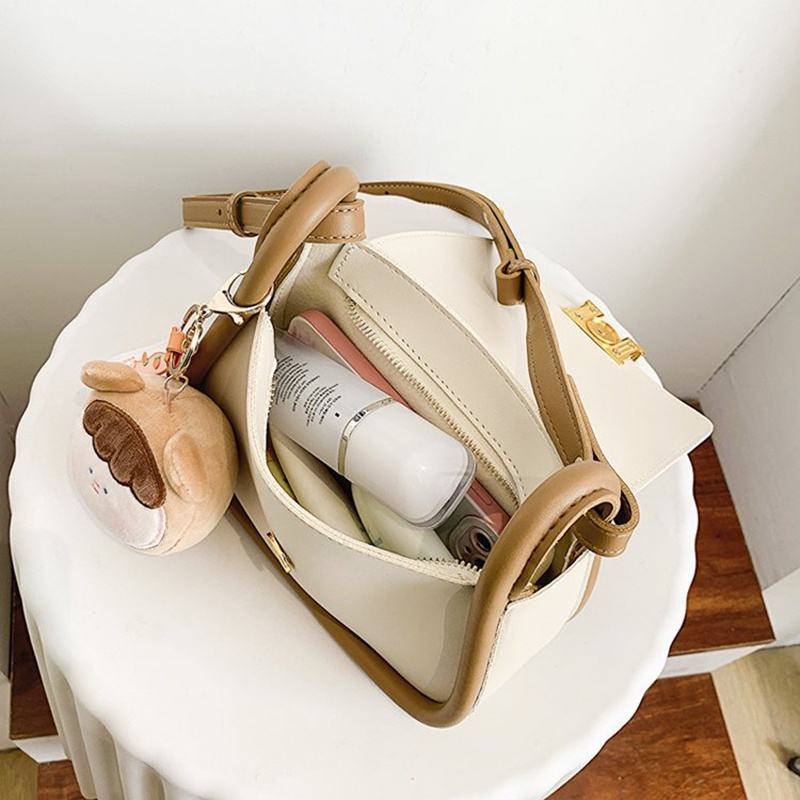 Túi Đeo Chéo Một Bên Vai Hình Vuông Nhỏ Màu Trơn Phong Cách Hàn Quốc Ngọt Ngào Dễ Phối Đồ Cho Nữ