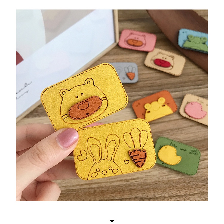 Miếng Dán Tóc Mái Ngang Họa Tiết Hoạt Hình Động Vật Siêu Dễ Thương Cho Bé Gái