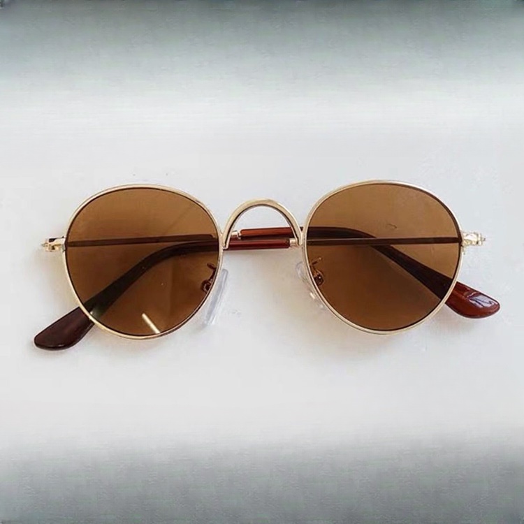 Kính Mát Gọng Kim Loại Họa Tiết Hoạt Hình Phong Cách vintage Cho Bé 1-5 Tuổi