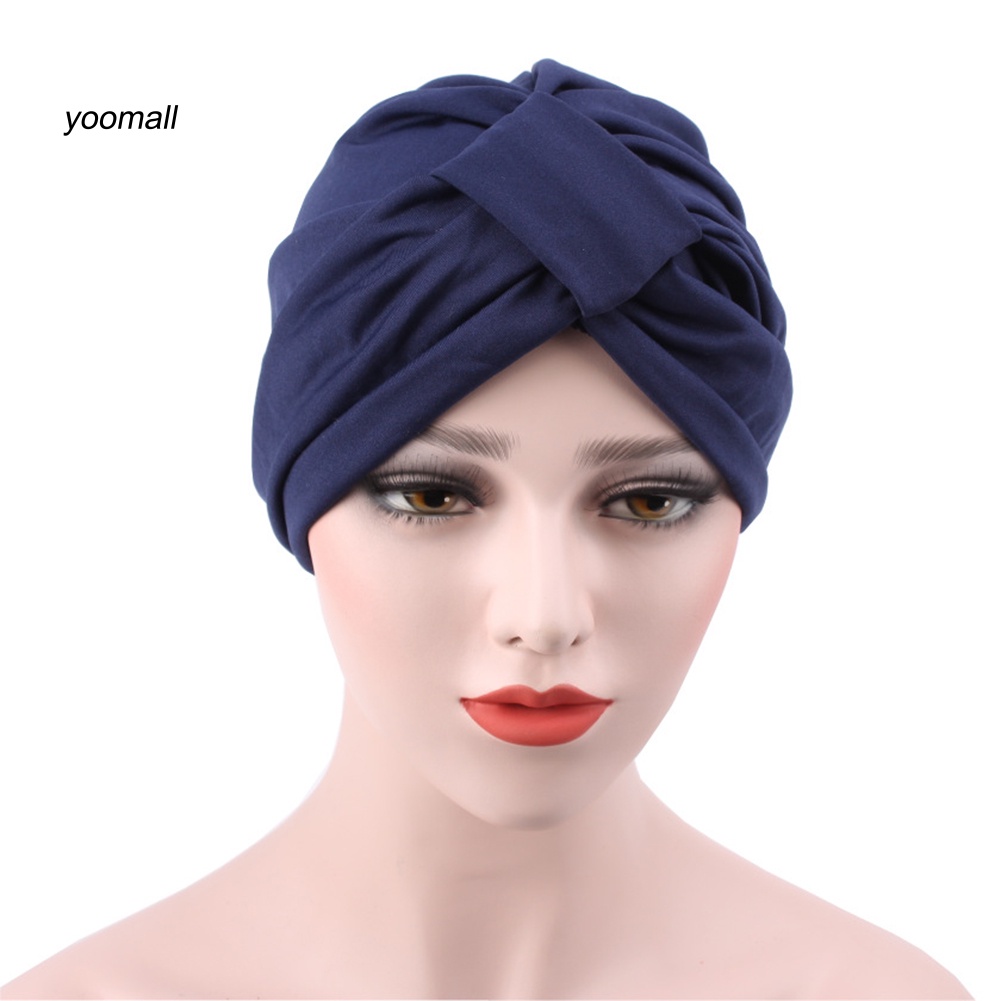 Mũ Turban Trùm Đầu Co Giãn Thời Trang Cho Nữ