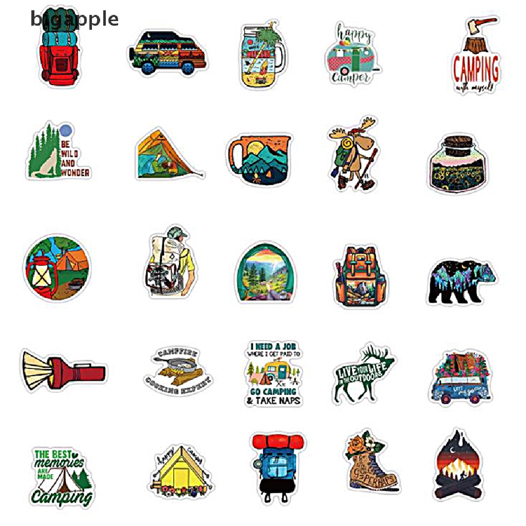 Set 50 Sticker Họa Tiết Graffiti Dán Trang Trí Đàn Ghita Tiện Dụng