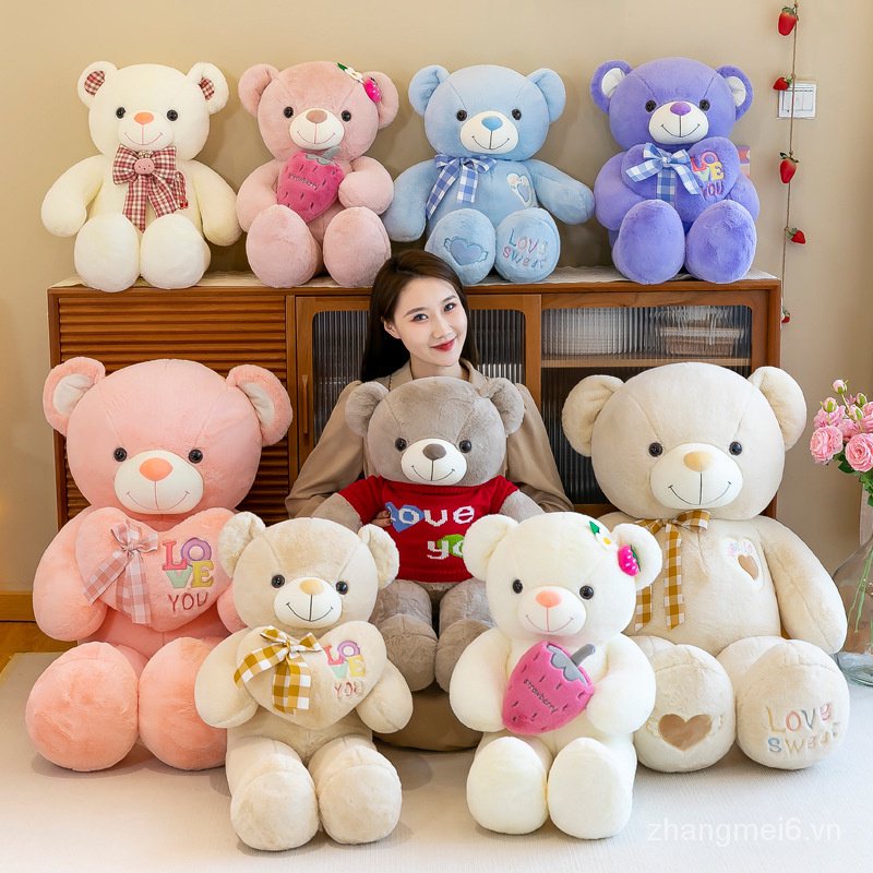 Gấu Teddy Nhồi Bông Mặc Áo Len Dễ Thương Dành Cho Bé Gái