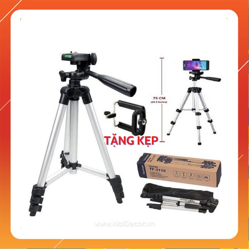 Giá Đỡ Điện Thoại livestream Tripod 3110 xem video Ổn Định Xoay ngang dọc dùng để Quay Phim Ghi Hình Đa năng