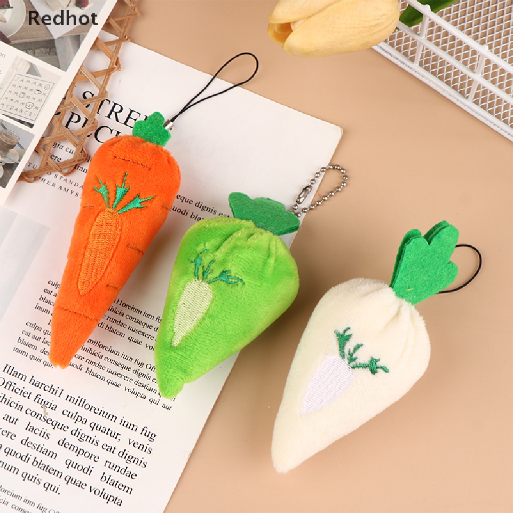 &lt; Redhot &gt; Móc Khóa Búp Bê Củ Cà Rốt Nhồi Bông Dễ Thương