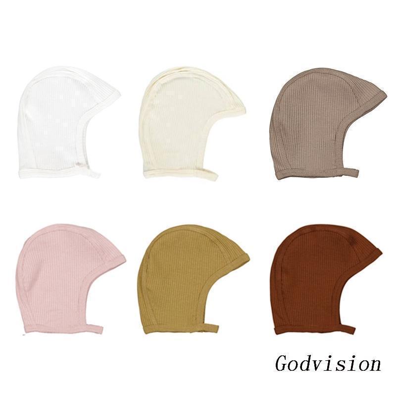Mũ Trùm Đầu Bằng Cotton Mềm Mại Đáng Yêu Cho Bé Sơ Sinh