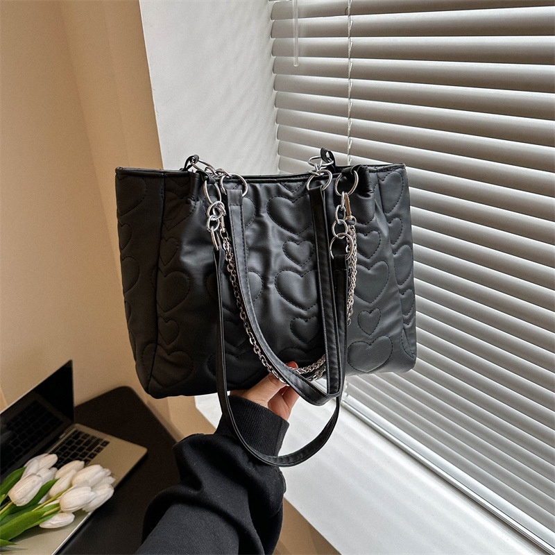 Túi Tote Đeo Vai Cỡ Lớn Phối Dây Xích Thời Trang Mùa Xuân 2023 Cho Nữ