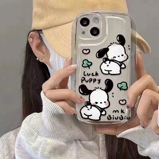 Ôp Điện Thoại Silicon Dẻo Trong Suốt Họa Tiết Chú Chó May Mắn Cho iphone 15 14 13 12 pro max 11 xs xr x 8 7 plus Ốp