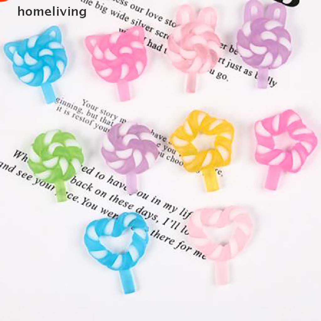 Set 10 Kẹp Nhựa Dạ Quang Trang Trí Ốp Điện Thoại Màu Sắc Ngẫu Nhiên
