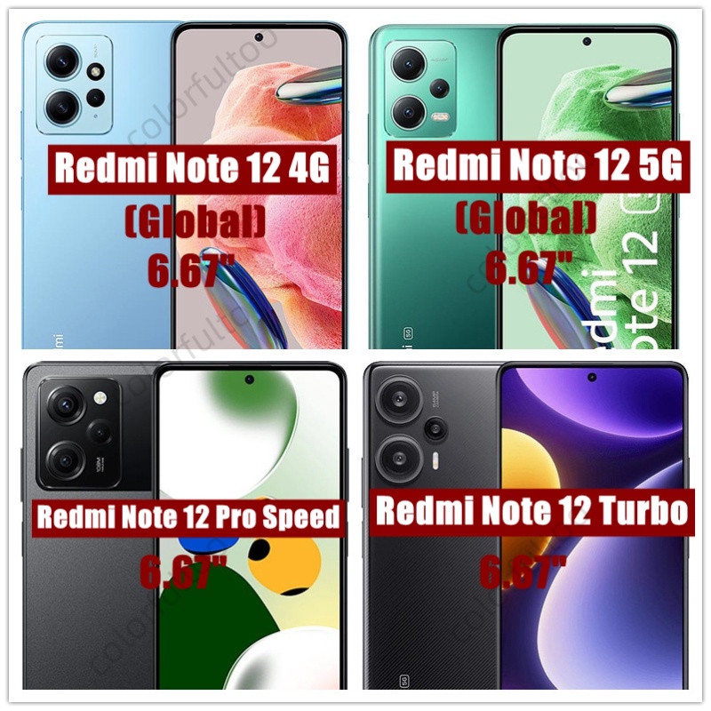 Ốp Điện Thoại 2 Trong 1 Kính Cường Lực Cho Xiaomi Redmi Note 12 Turbo Discovery Note 12 Pro Speed 12ProPlus + Note12Pro Note12 4G 5G 9H
