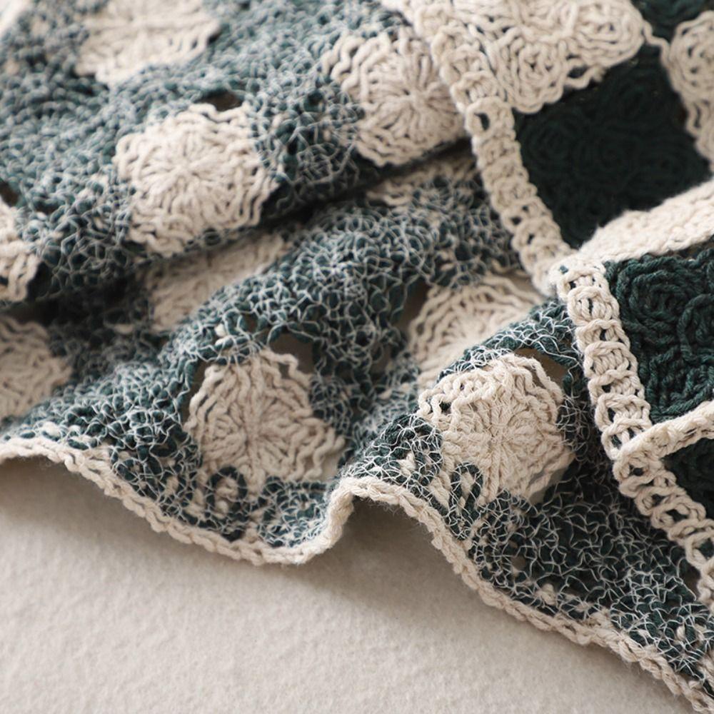 DANES Áo Croptop Sát Nách Chất Liệu Cotton Họa Tiết Sọc Caro Phong Cách Retro Hàn Quốc