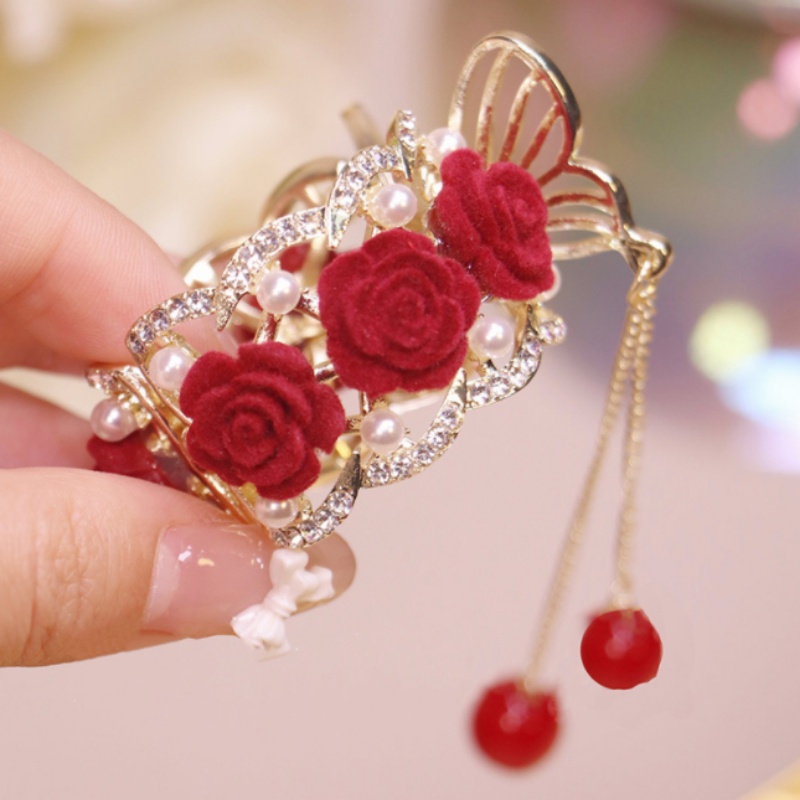 Kẹp Tóc Thiên Nga Đính Đá Sang Trọng Cho Nữ