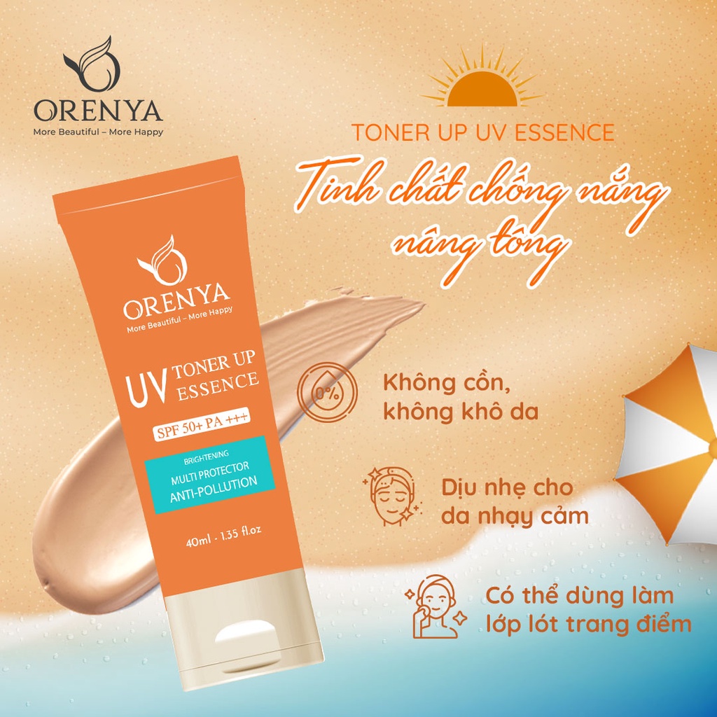 Kem chống nắng nâng tông da SPF 50 PA+++ Toner Up UV Essence ORENYA