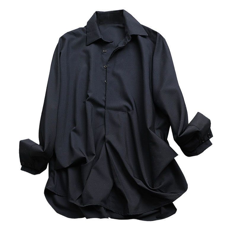 Áo Sơ Mi Chiffon Tay Dài Màu Trắng Thiết Kế Đơn Giản Thời Trang Xuân Thu 2023 Cho Nữ