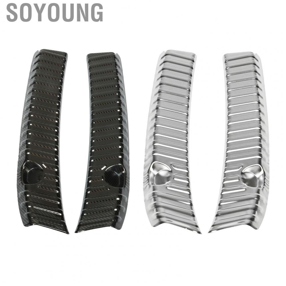 Soyoung 2Pcs Rear Bumper Sill Protector Trim Guard Split Design Stainless Steel Trunk for Tesla Model Y 2021 2022 2023