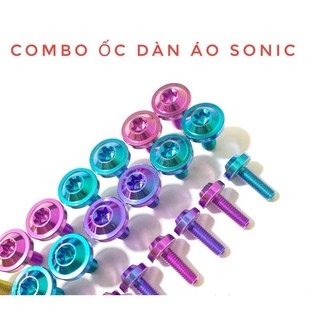 (GR5 XỊN) Combo full ốc titan dàn áo Sonic 150