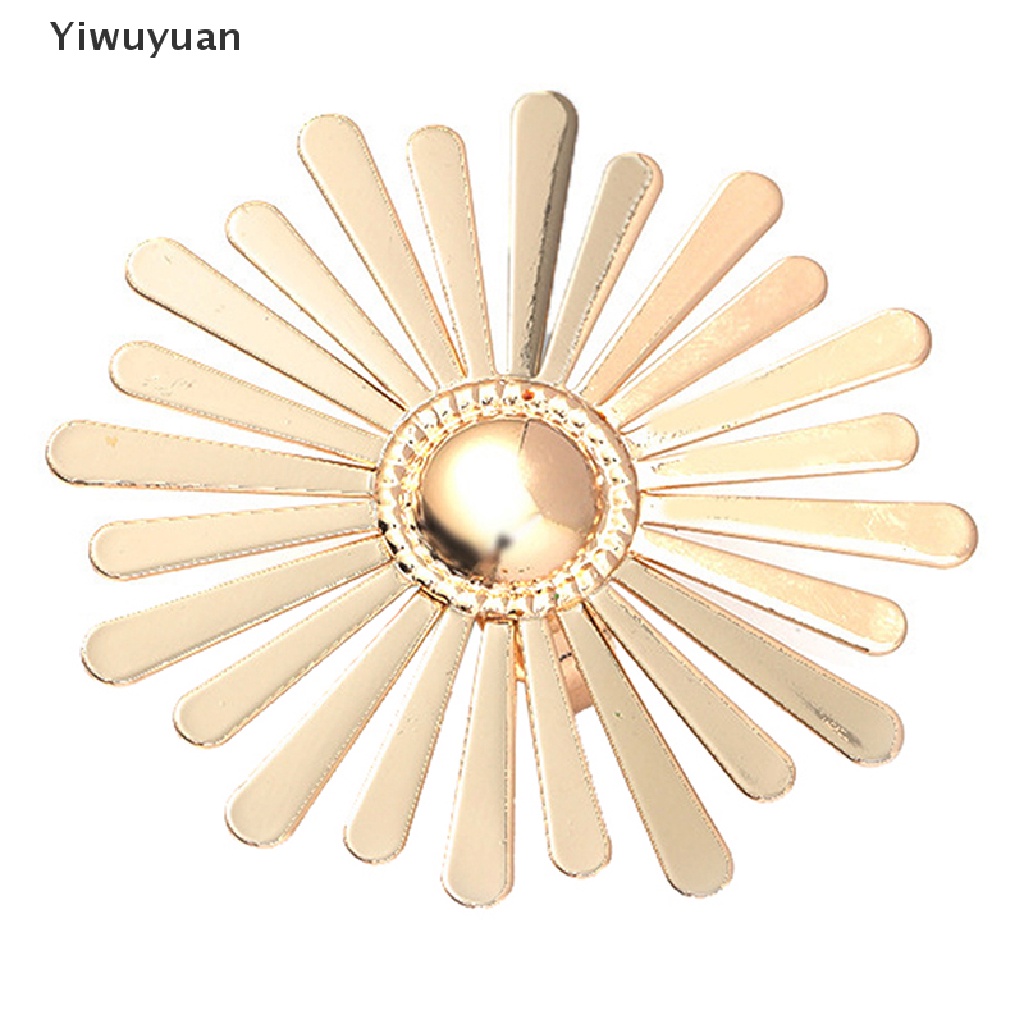 < Yiwuyuan > Nhẫn Hình Hoa Hướng Dương Bằng Kim Loại Lớn Có Thể Điều Chỉnh Làm Quà Tặng Ngày Lễ Cho Nữ