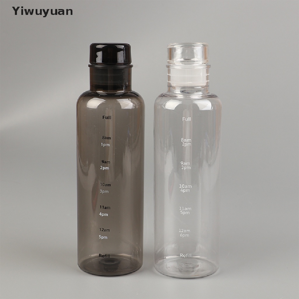 < Yiwuyuan > Bình Nước Trong Suốt Dung Tích Lớn Có Thang Đo Thời Gian Sáng Tạo Giảm Giá