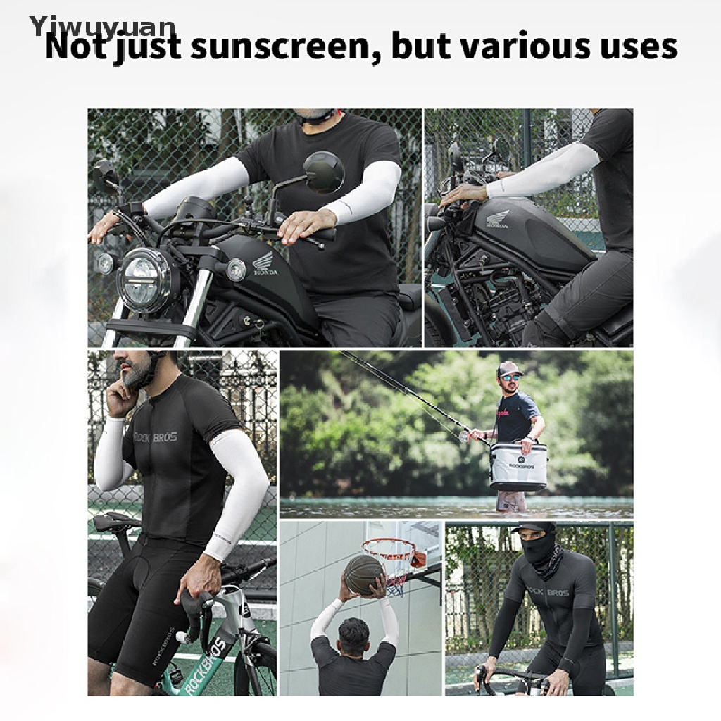 < Yiwuyuan > Vớ Ống Tay Và Cánh Tay Chống Tia UV Dùng Khi Đi Xe Máy / Đạp Thể Thao Băng Giá Mát Mẻ