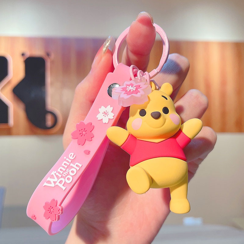 Móc Khóa Nhựa PVC Hình Gấu Pooh Dễ Thương