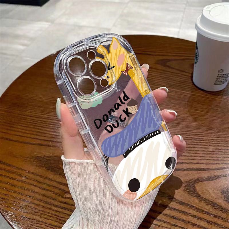 ✅Ốp Điện Thoại Mềm Trong Suốt Chống Sốc Hình Vịt Donald / Khủng Long Cho Iphone Xs xs7 8p promax / / 11 xr 12 1413 / NPWE