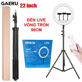 Đèn livetream LJJ22 56cm 3 kẹp chân 2m hỗ trợ livetream học online video chụp ảnh studio trang điểm spa phun xăm