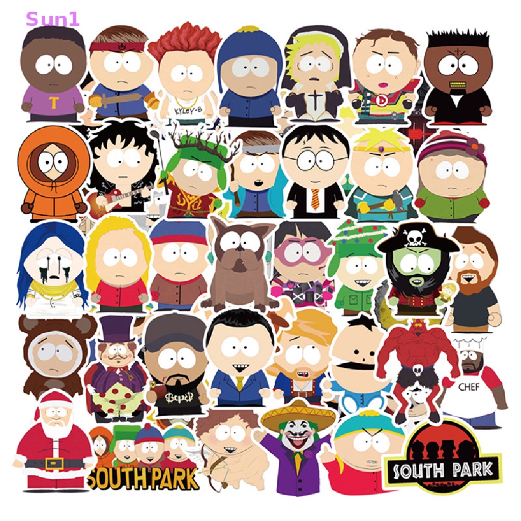 Bộ 50 Miếng Dán Vali Chống Thấm Nước Họa Tiết Hoạt Hình Graffiti Sun1 >