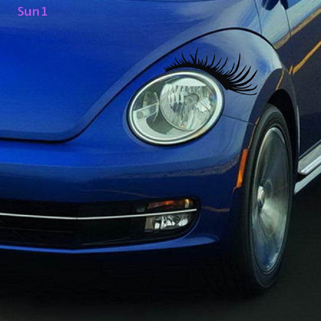 1 Cặp Nhãn Dán Đèn Pha Xe Hơi Hình Đôi Mắt Giả 3D Vui Nhộn Sun1 > 1 Cặp