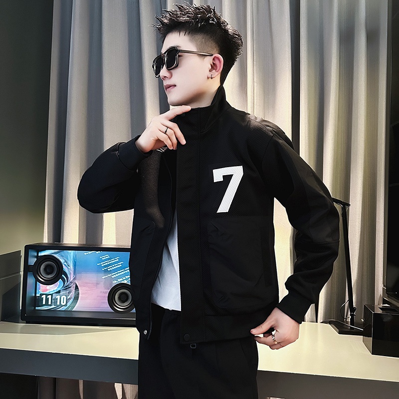 Áo Khoác Cổ Đứng Thời Trang Xuân Thu Cá Tính Cho Nam