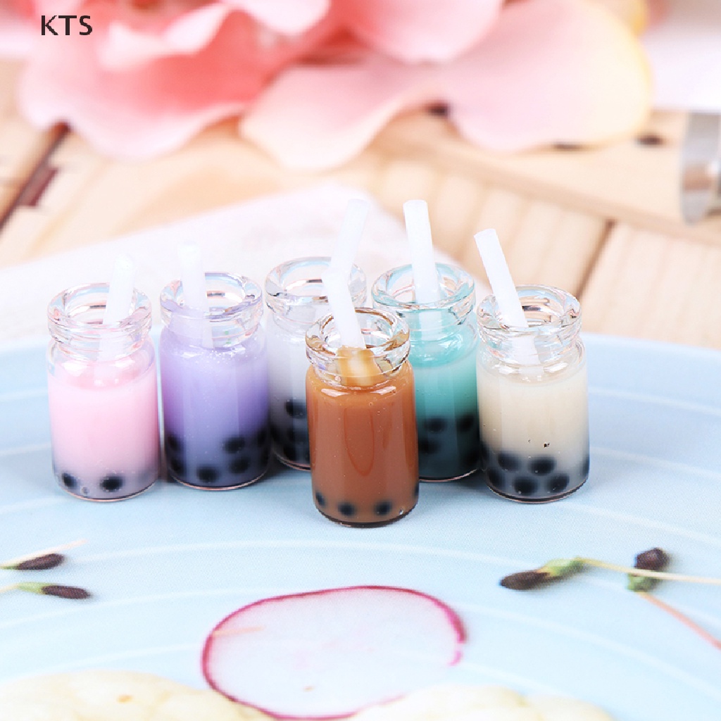 Bộ 3 Ly Trà Sữa mini Tỉ Lệ 1: 12 Dùng Để Trang Trí Nhà Búp Bê