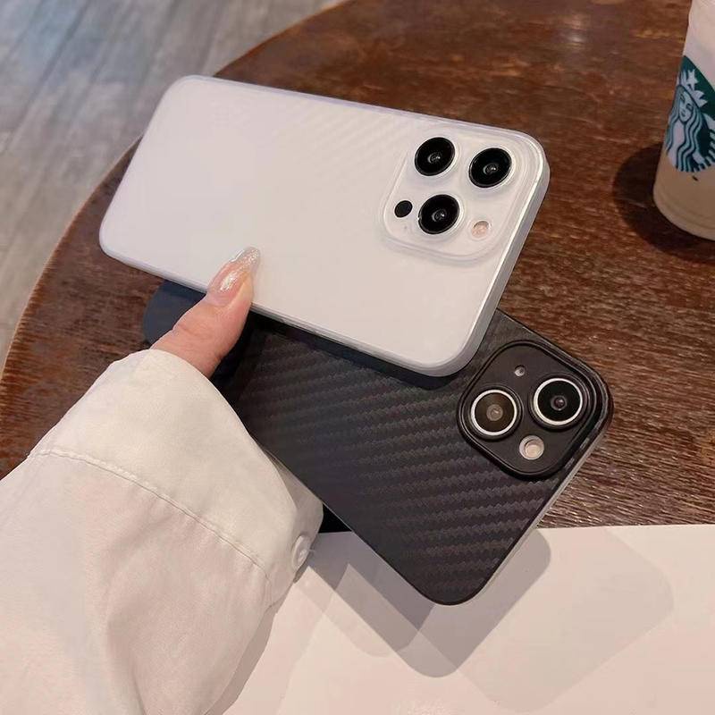 Ốp Điện Thoại Cứng Họa Tiết Sợi Carbon Cho iPhone 14 13 12 11 Pro MAX Plus Mini X XS MAX XR 7 8 Plus SE 2022 2020