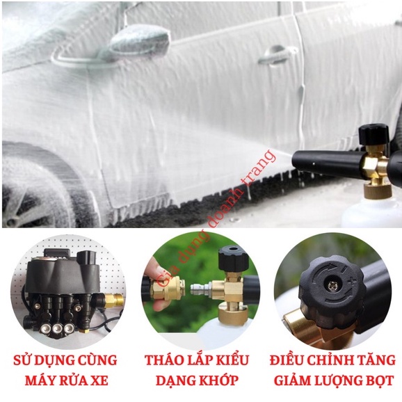 Bình phun bọt tuyết, Bình xịt bọt tuyết máy rửa xe dung tích 1L
