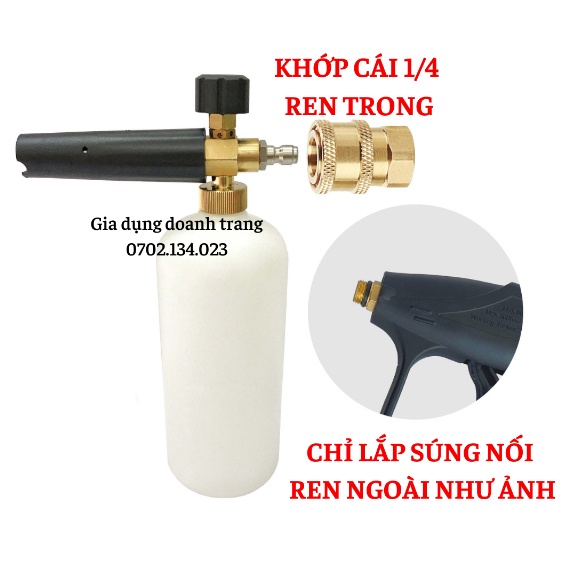 Bình phun bọt tuyết, Bình xịt bọt tuyết máy rửa xe dung tích 1L